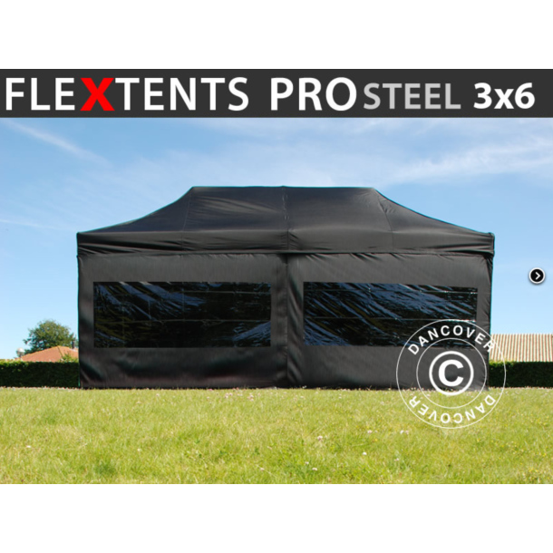 FleXtents PRO Steel 3x6m inkl 6st sidovggar