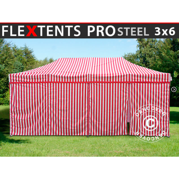 FleXtents PRO Steel 3x6m inkl 6st sidovggar