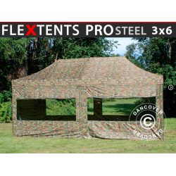 FleXtents PRO Steel 3x6m inkl 6st sidovggar