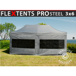 FleXtents PRO Steel 3x6m inkl 6st sidovggar