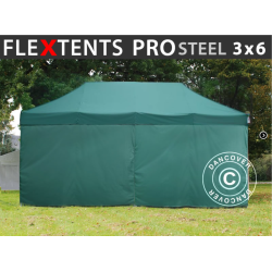 FleXtents PRO Steel 3x6m inkl 6st sidovggar