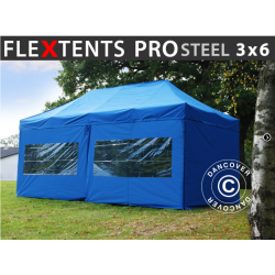 FleXtents PRO Steel 3x6m inkl 6st sidovggar