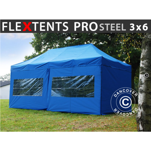 FleXtents PRO Steel 3x6m inkl 6st sidovggar