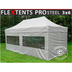 FleXtents PRO Steel 3x6m inkl 6st sidovggar