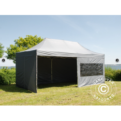 FleXtents PRO Steel 3x6m inkl 6st sidovggar