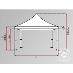 FleXtents PRO Steel 4x4m