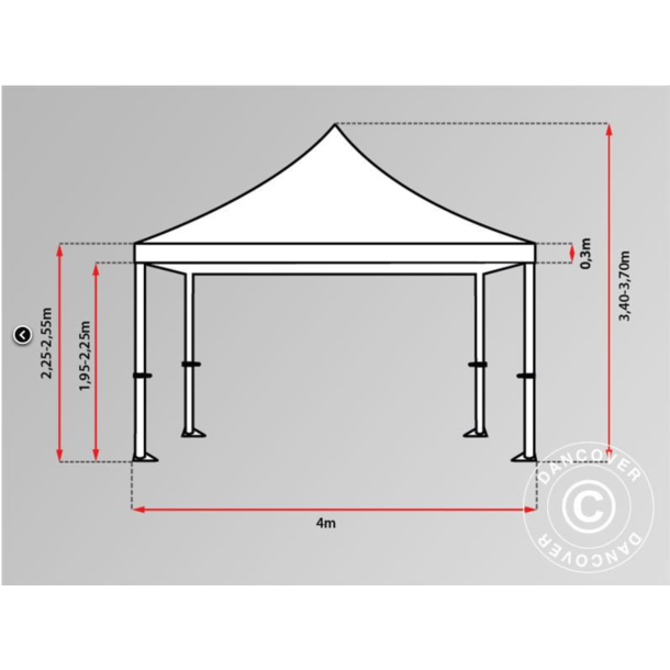FleXtents PRO Steel 4x4m