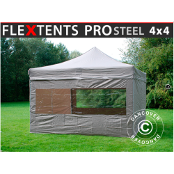 FleXtents PRO Steel 4x4m inkl 4st sidovggar