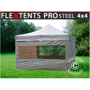 FleXtents PRO Steel 4x4m inkl 4st sidovggar