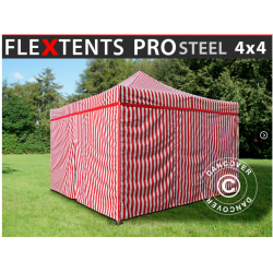 FleXtents PRO Steel 4x4m inkl 4st sidovggar