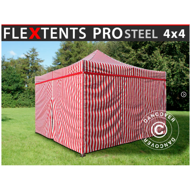 FleXtents PRO Steel 4x4m inkl 4st sidovggar