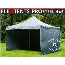 FleXtents PRO Steel 4x4m inkl 4st sidovggar