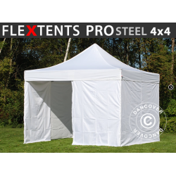 FleXtents PRO Steel 4x4m inkl 4st sidovggar