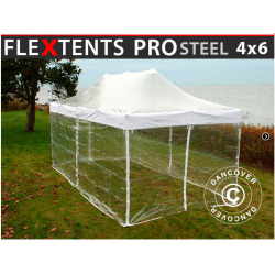 FleXtents PRO Steel 4x6m inkl 8st sidovggar