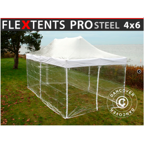 FleXtents PRO Steel 4x6m inkl 8st sidovggar