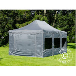 FleXtents PRO Steel 4x6m inkl 8st sidovggar