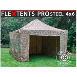 FleXtents PRO Steel 4x6m inkl 8st sidovggar