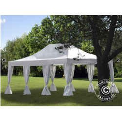Flextents PRO Steel 4x6m inkl. 8st dekorativa hrngardiner