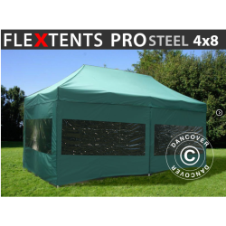 FleXtents PRO Steel 4x8m inkl 6st sidovggar
