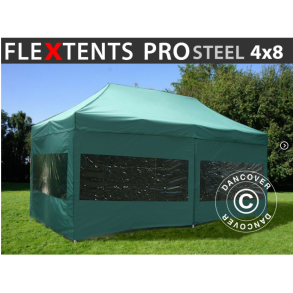 FleXtents PRO Steel 4x8m inkl 6st sidovggar