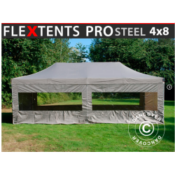 FleXtents PRO Steel 4x8m inkl 6st sidovggar