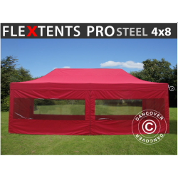 FleXtents PRO Steel 4x8m inkl 6st sidovggar