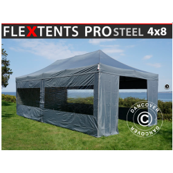 FleXtents PRO Steel 4x8m inkl 6st sidovggar