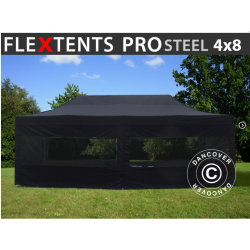 FleXtents PRO Steel 4x8m inkl 6st sidovggar