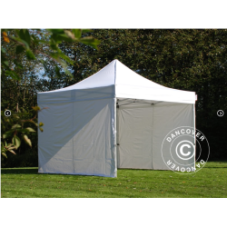 Snabbtlt FleXtents Extreme 4x4m inkl 4st sidovggar, Flamhmmande