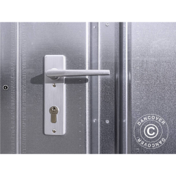 Frrdscontainer 1,1x2,1x2,1m med dubbeldrr, Rigel, Silver