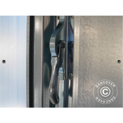 Frrdscontainer 1,1x2,1x2,1m med dubbeldrr, Rigel, Silver