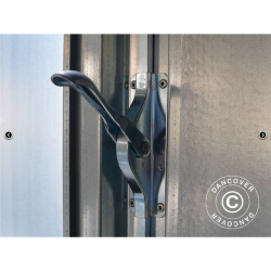 Frrdscontainer 1,1x2,1x2,1m med dubbeldrr, Rigel, Silver