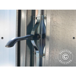 Frrdscontainer 1,1x2,1x2,1m med dubbeldrr, Rigel, Silver