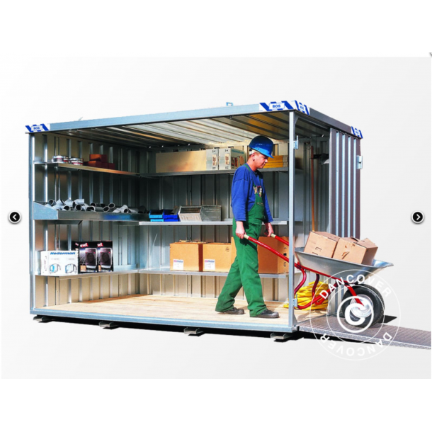 Frrdscontainer 2,1x3,1x2,1m med dubbeldrr, Rigel, Silver