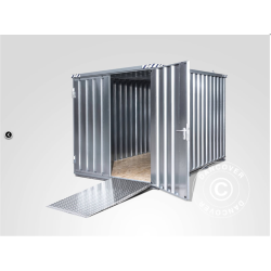 Frrdscontainer 2,1x3,1x2,1m med dubbeldrr, Rigel, Silver