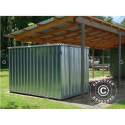 Frrdscontainer 2,1x5,1x2,1m med dubbeldrr, Rigel, Silver