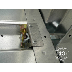 Frrdscontainer 2,1x5,1x2,1m med dubbeldrr, Rigel, Silver