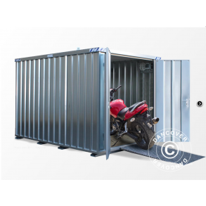 Frrdscontainer 2,1x6,1x2,1m med dubbeldrr, Rigel, Silver