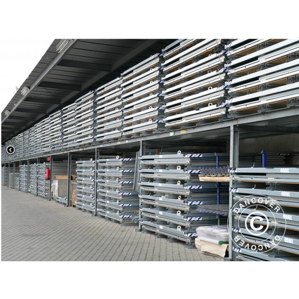 Frrdscontainer 2,1x6,1x2,1m med dubbeldrr, Rigel, Silver