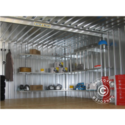 Hyllsystem fr container Rigel,1x0,42m, Silver, (3st)