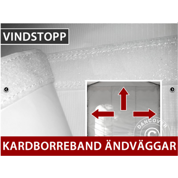 Frvaringstlt Basic 2-i-1,  6x12m PE, Vit