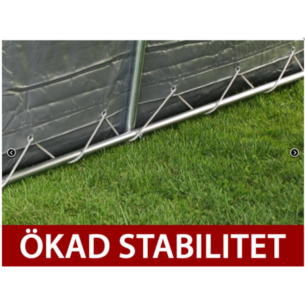 Garagetlt Basic 3,3x7,2x2,4m PE, Gr