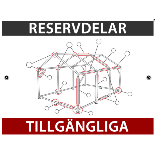 Garagetlt - Arbetstlt PRO 3,6x4,8x2,68m PVC 500g, Vit/Gul, Flamsker