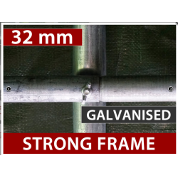 Garagetlt - Arbetstlt PRO 3,6x4,8x2,68m PVC 500g, Vit/Gul, Flamsker