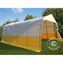 Frvaringstlt - Arbetstlt PRO 3,6 x 6,0 x 2,68m PVC, Vit/Gul, Flamsker