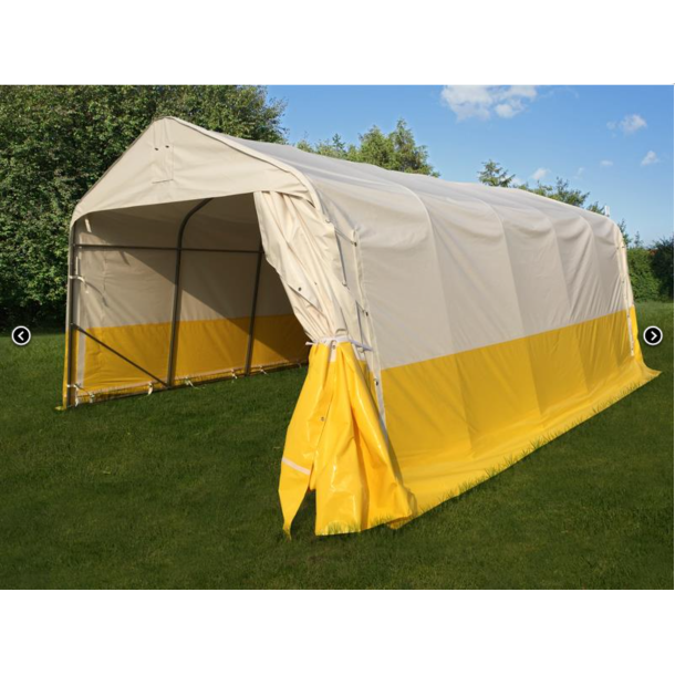 Frvaringstlt - Arbetstlt PRO 3,6 x 6,0 x 2,68m PVC, Vit/Gul, Flamsker