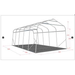 Garagetlt PRO 3,6x6,0x2,68m PVC med golvduk