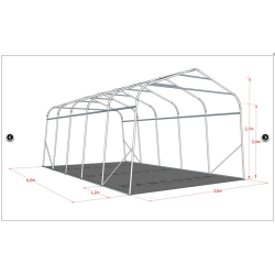 Garagetlt PRO 3,6x6,0x2,68m PVC med golvduk