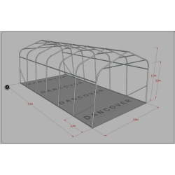 Garagetlt PRO 3,6x7,2x2,68m PE 300g, Gr