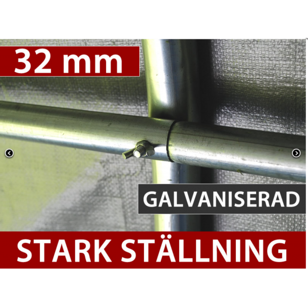 Garagetlt PRO 3,6x7,2x2,68m PE 300g med golvduk, Gr